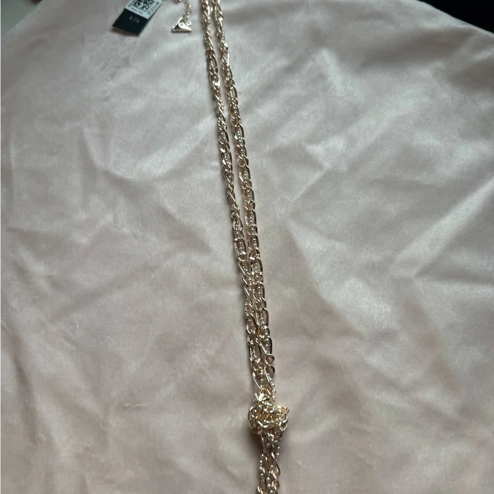 NWT Guess Gold and Silver Tassel Necklace - Picture 15 of 16